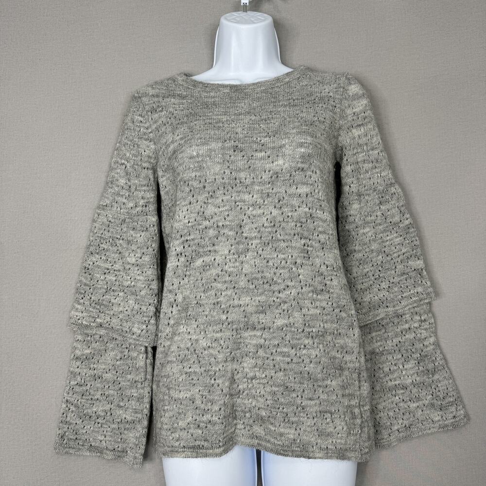 Elisabetta Collection Sweater Womens XS Wool Alpaca Bell Sleeve Made in Italy